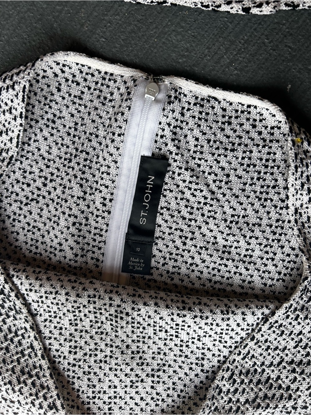 St. John Black and White Tweed Pencil Skirt Set - Picture 4 of 15
